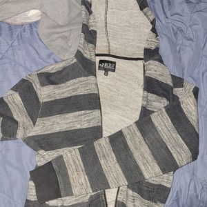 Hot Topic Rude Gray jacket with hoodie